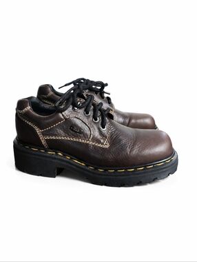 Dr. Martens 9272 Vtg 90s Grunge Brown Leather Oxford Chunky Platforms Size 7